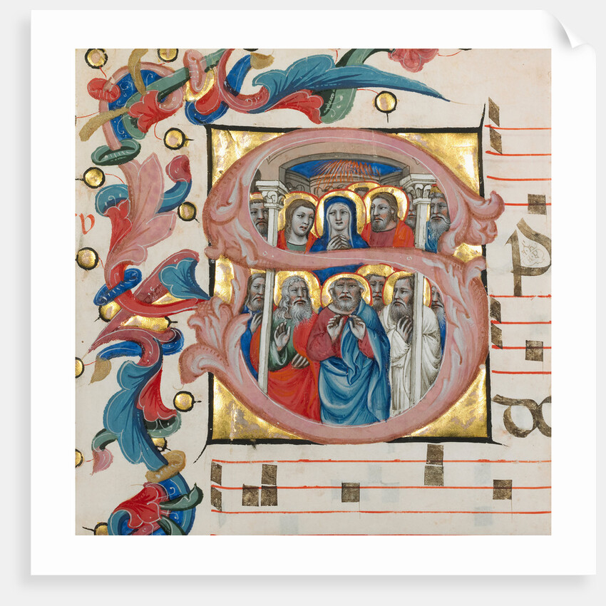 Initial S: Pentecost by Niccolò di Giacomo da Bologna