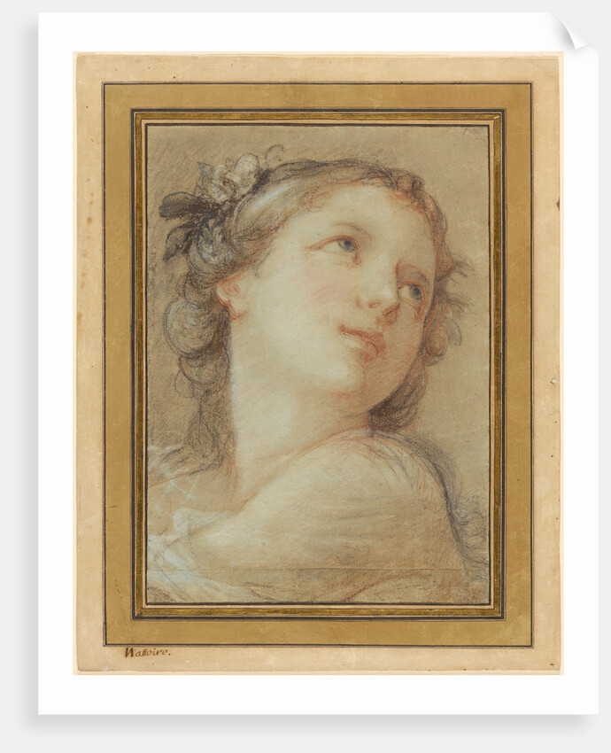 Head of a bacchante by Charles-Joseph Natoire