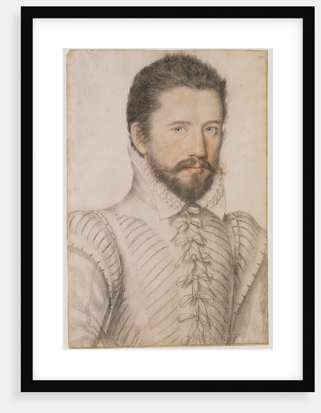 Portrait of a bearded man, half-length, wearing a slashed doublet by L'Anonyme Lécurieux