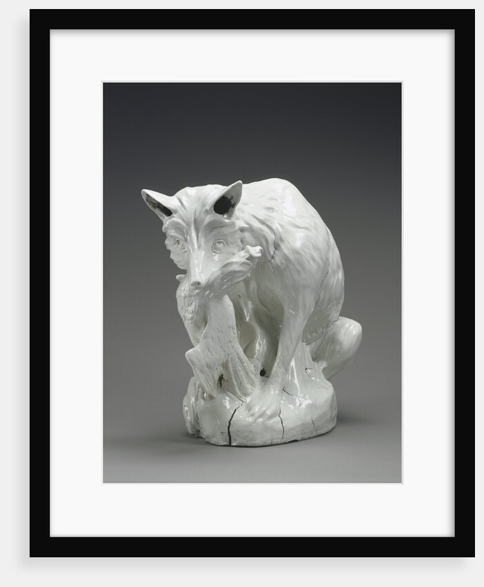 A Fox with a Chicken by Meissen Porcelain Manufactory