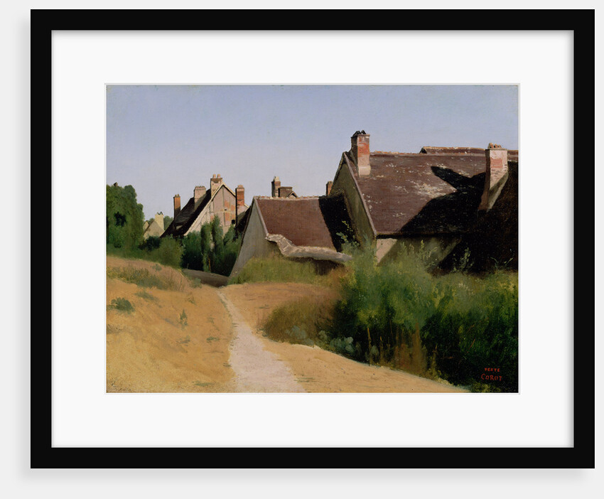 Houses near Orléans by Jean-Baptiste-Camille Corot