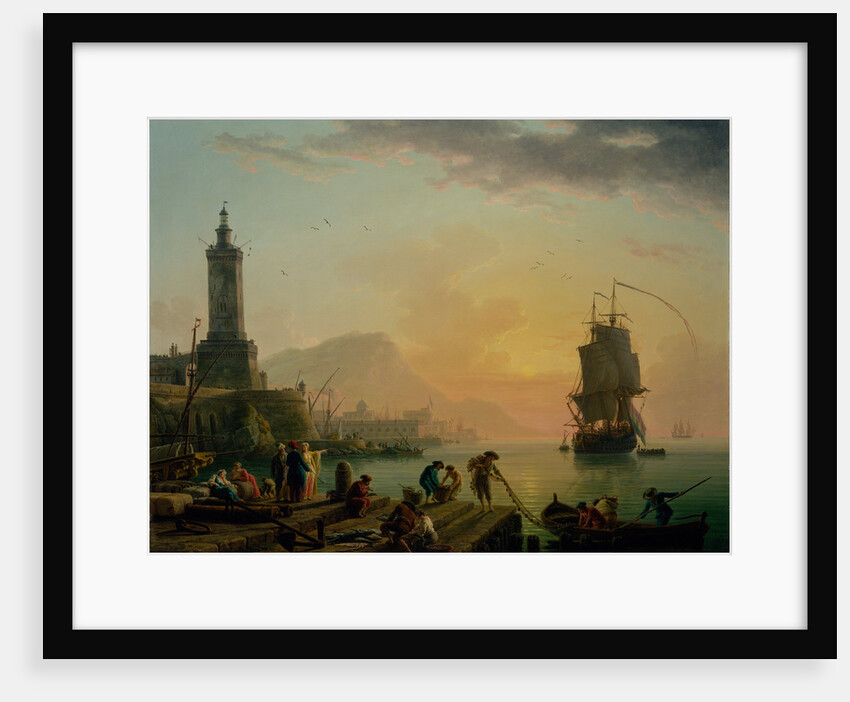 A Calm at a Mediterranean Port by Claude-Joseph Vernet