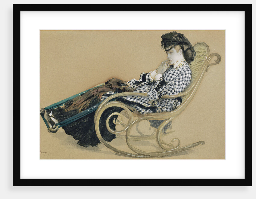 Young Woman in a Rocking Chair, study for the painting The Last Evening by Jacques Joseph Tissot