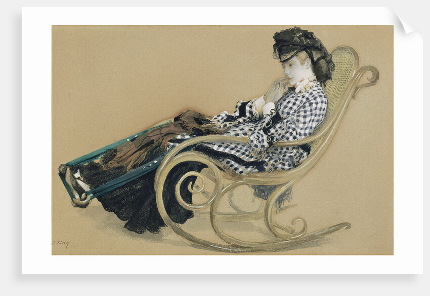 Young Woman in a Rocking Chair, study for the painting The Last Evening by Jacques Joseph Tissot