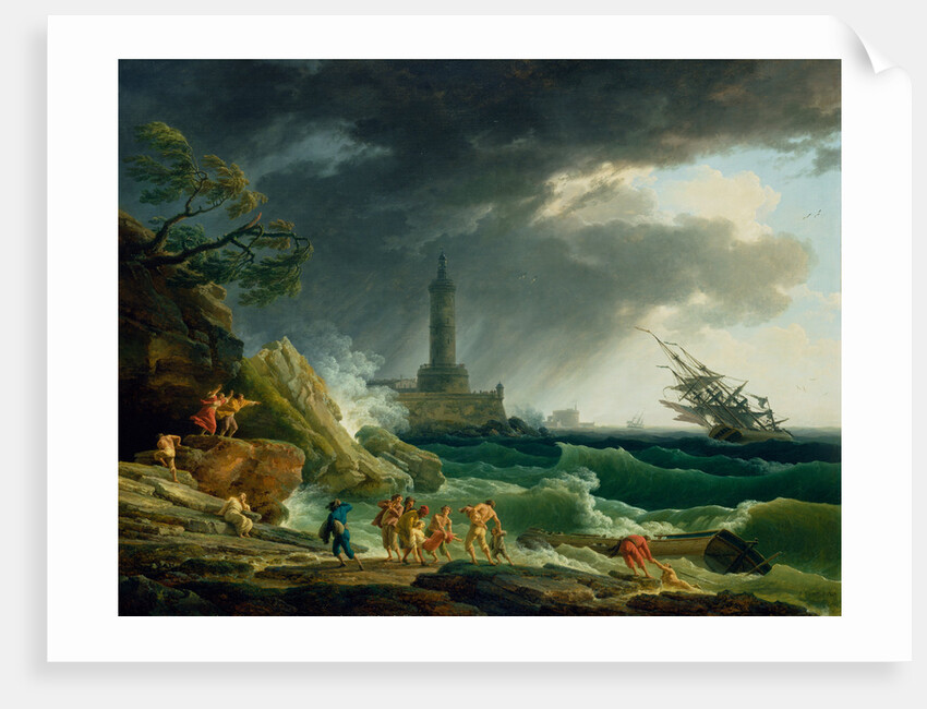 A Storm on a Mediterranean Coast by Claude-Joseph Vernet