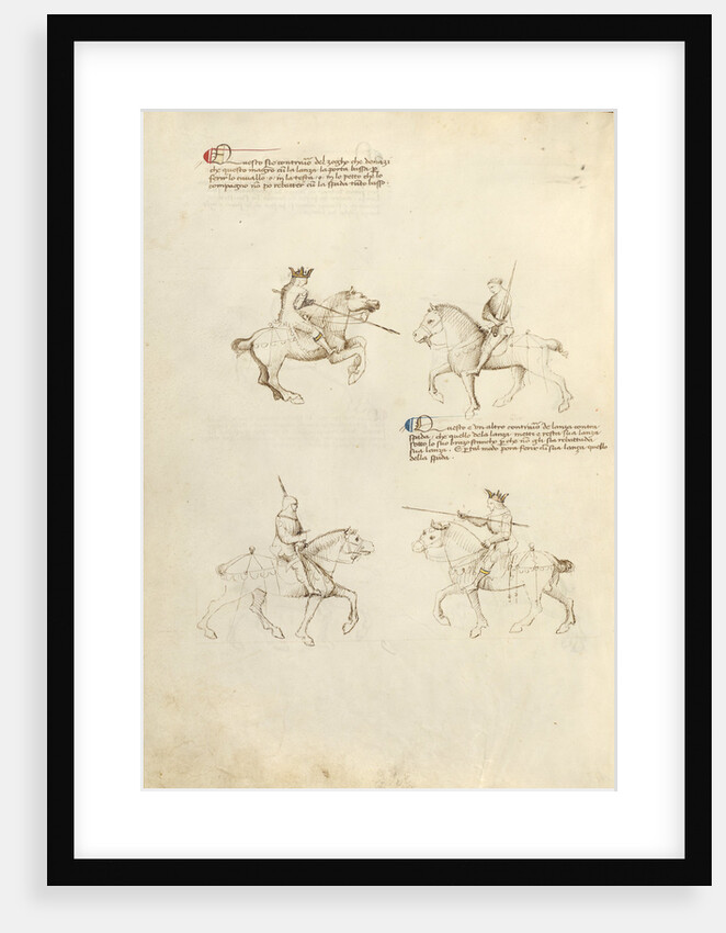 Equestrian Combat with Lance and Sword by Fiore Furlan dei Liberi da Premariacco