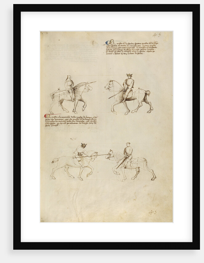 Equestrian Combat with Lance and Sword by Fiore Furlan dei Liberi da Premariacco