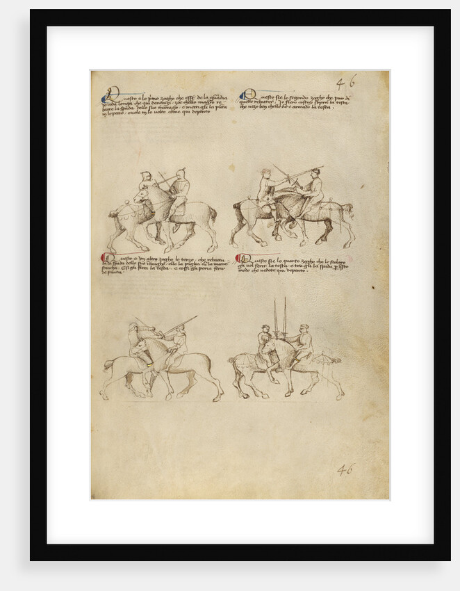 Equestrian Combat with Sword by Fiore Furlan dei Liberi da Premariacco