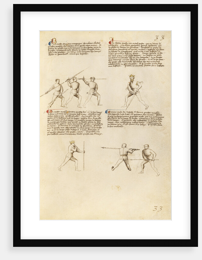 Combat with Sword, Staff, and Lance by Fiore Furlan dei Liberi da Premariacco