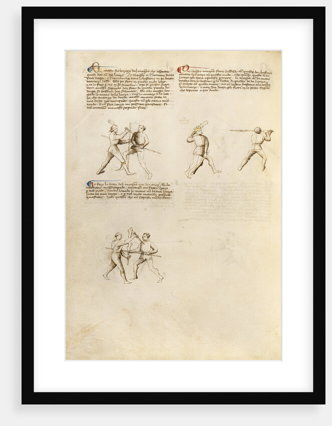 Combat with Dagger and Staff by Anonymous