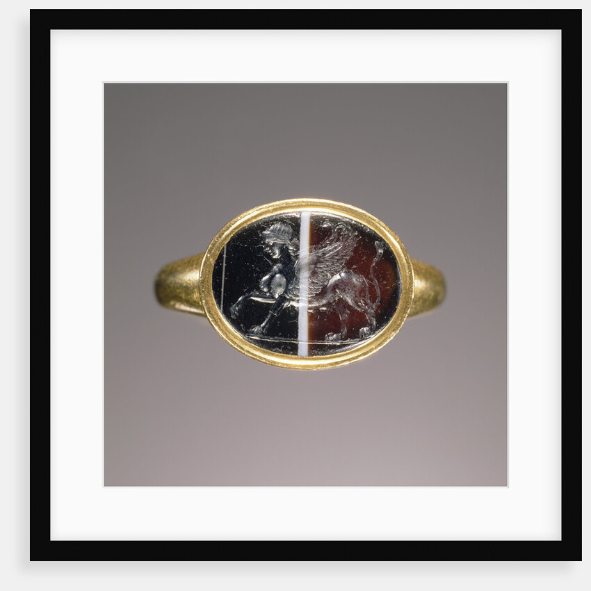 Engraved gem set into a ring by Anonymous