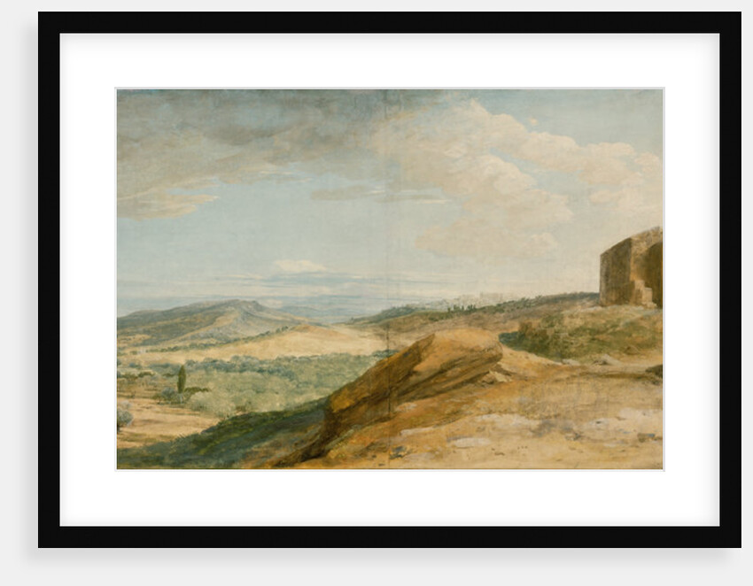 View of the Ruins of the Temple of Ceres in the Valley of Agrigento by Jean-Pierre-Louis-Laurent Hoüel
