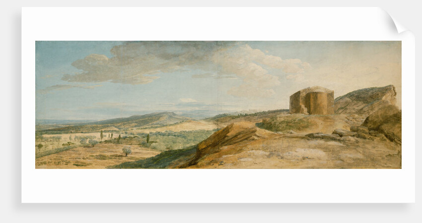 View of the Ruins of the Temple of Ceres in the Valley of Agrigento by Jean-Pierre-Louis-Laurent Hoüel