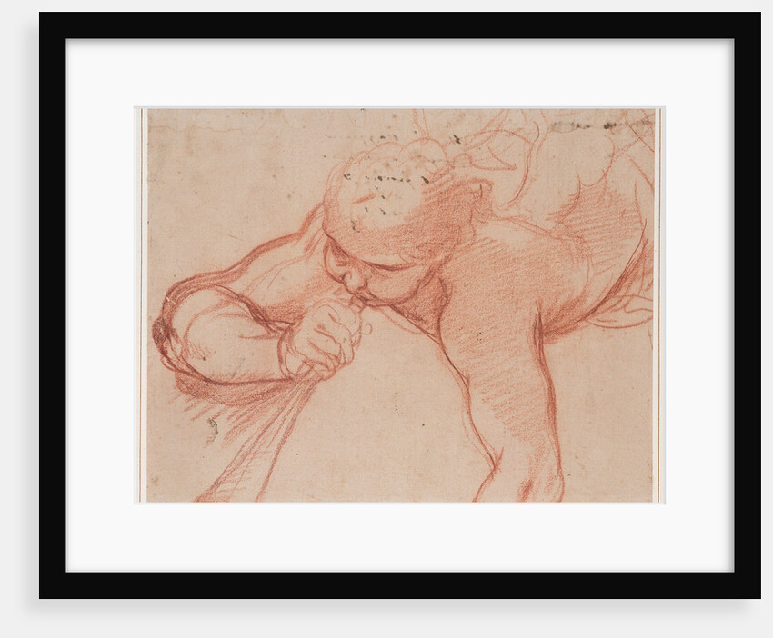 An Angel Blowing a Trumpet (recto), The Virgin and Child with Kneeling Saints (verso) by Mattia Preti