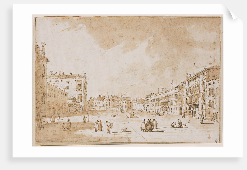 View of Campo S. Polo by Francesco Guardi