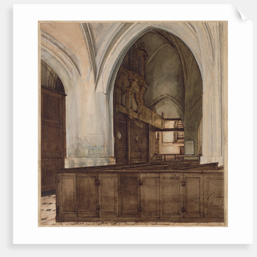 Interior of Abbey of Aramont by François Bonvin