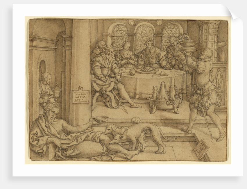 Lazarus Begging for Crumbs from Dives's Table by Heinrich Aldegrever
