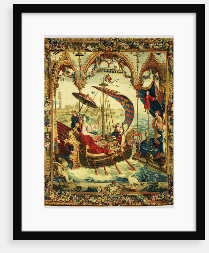 Tapestry: L'Embarquement de l'impératrice, from L'Histoire de l'empereur de la Chine Series by Anonymous