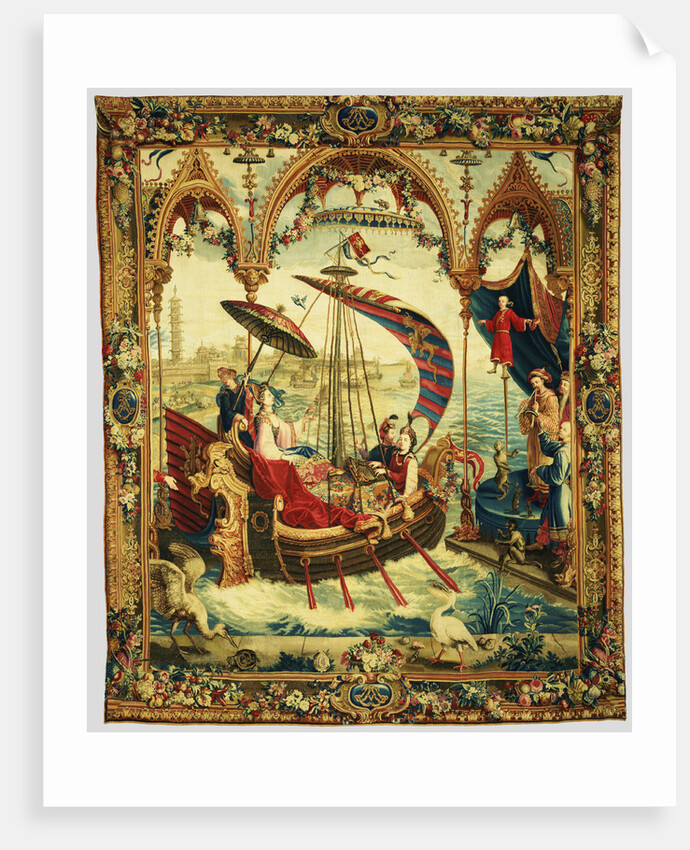 Tapestry: L'Embarquement de l'impératrice, from L'Histoire de l'empereur de la Chine Series by Anonymous