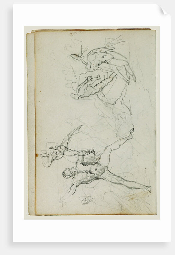 Studies of nude men in combat by Théodore Géricault
