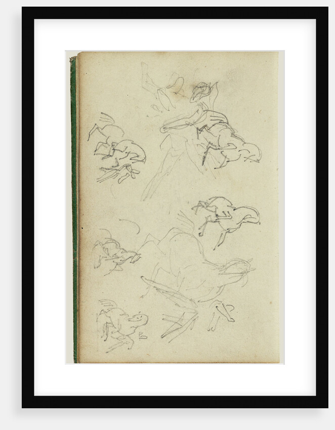 Six studies for man beside a rearing horse by Théodore Géricault