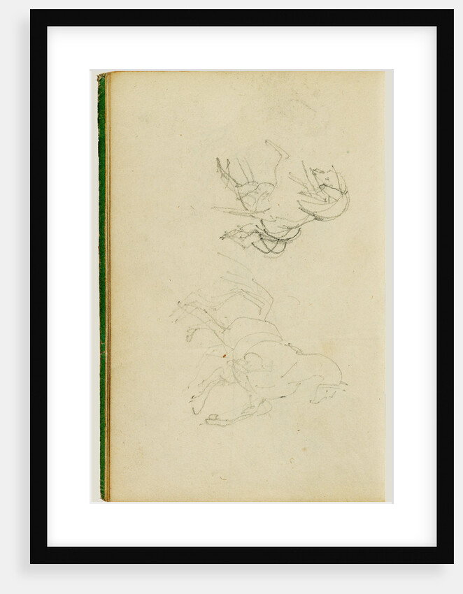 Two studies of a rearing horse by Théodore Géricault