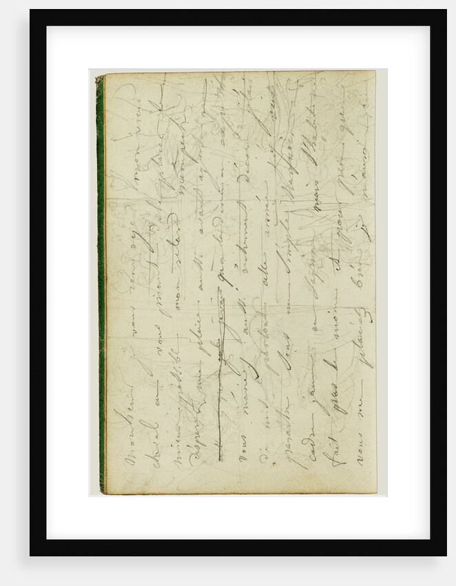 Draft letter by Théodore Géricault