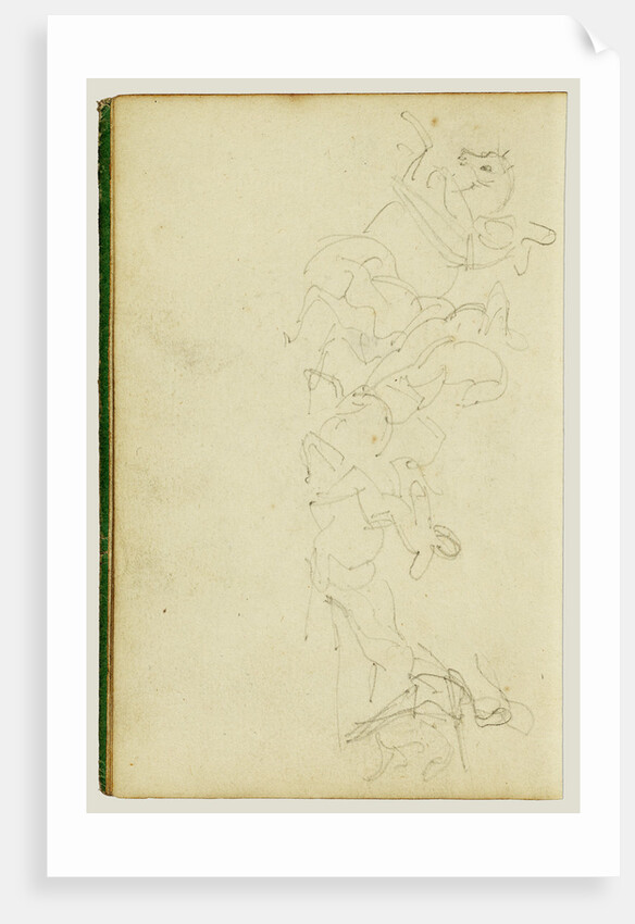 Calvary skirmish with four horsemen by Théodore Géricault