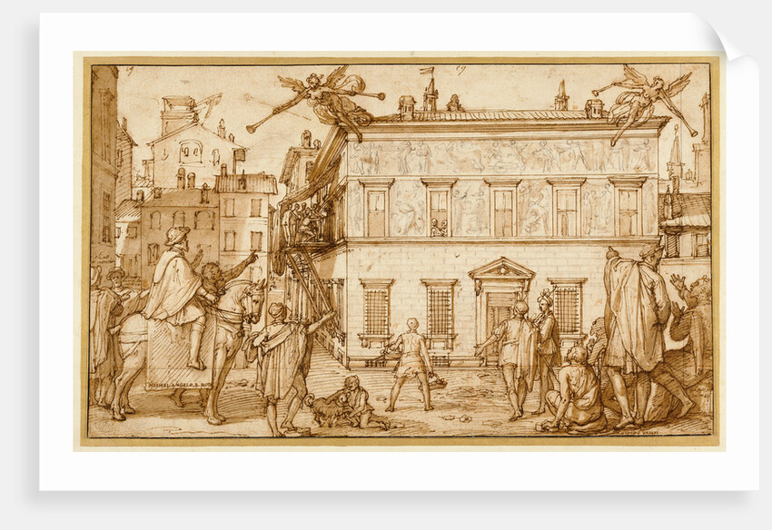 Taddeo Decorating the Façade of the Palazzo Mattei by Federico Zuccaro