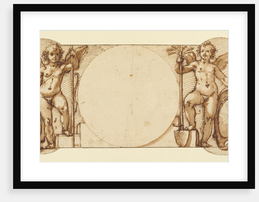 Two Child Angels, Symbolizing Patience and Industry by Federico Zuccaro