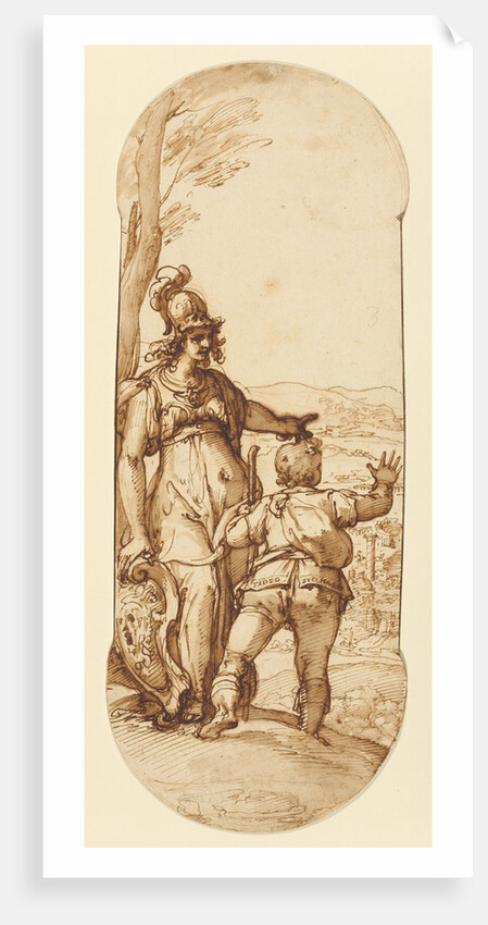 Pallas Athena Shows Taddeo the Prospect of Rome by Federico Zuccaro