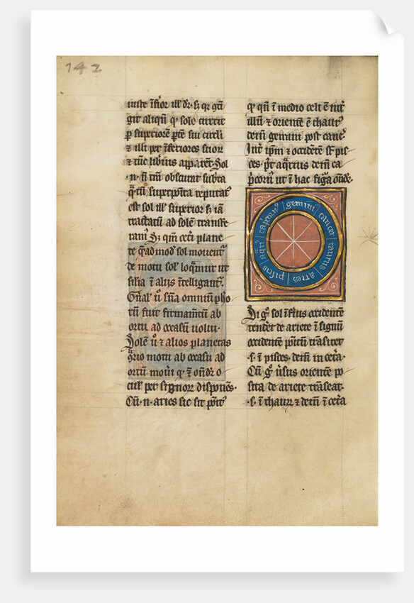 Diagram with Seven Signs of the Zodiac by Anonymous