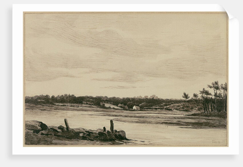 The Loing River at the Edge of the Forest of Fontainebleau by Théodore Rousseau