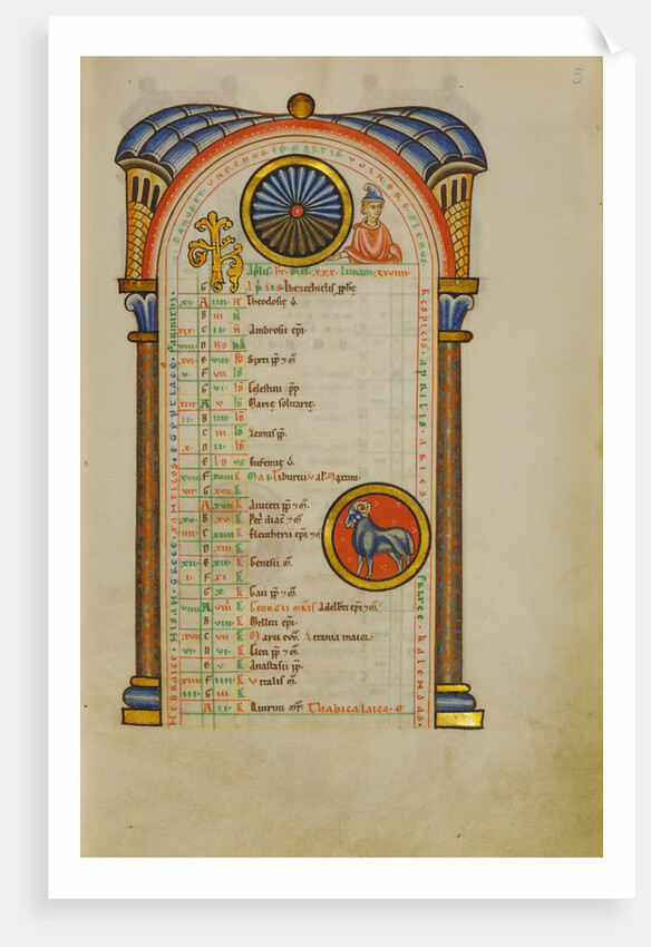 A Youth, Zodiacal Sign of Aries by Anonymous