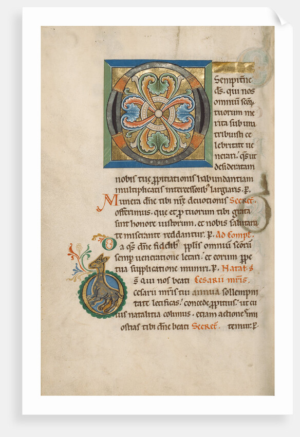 Decorated Initial O, Inhabited Initial D by Anonymous