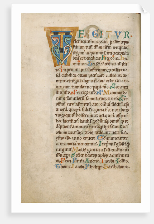 Decorated Initial T by Anonymous