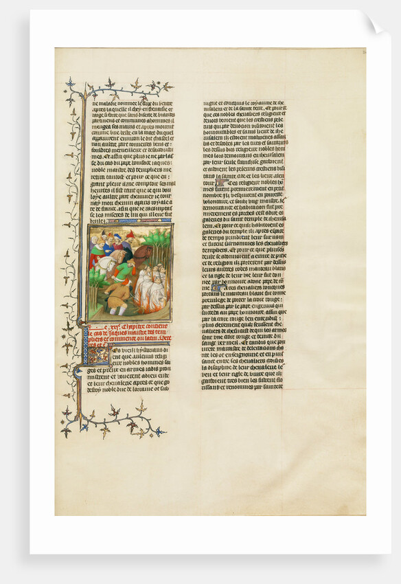 The Knights Templar Burned in the Presence of Philip the Fair and His Courtiers by Boucicaut Master Illuminator