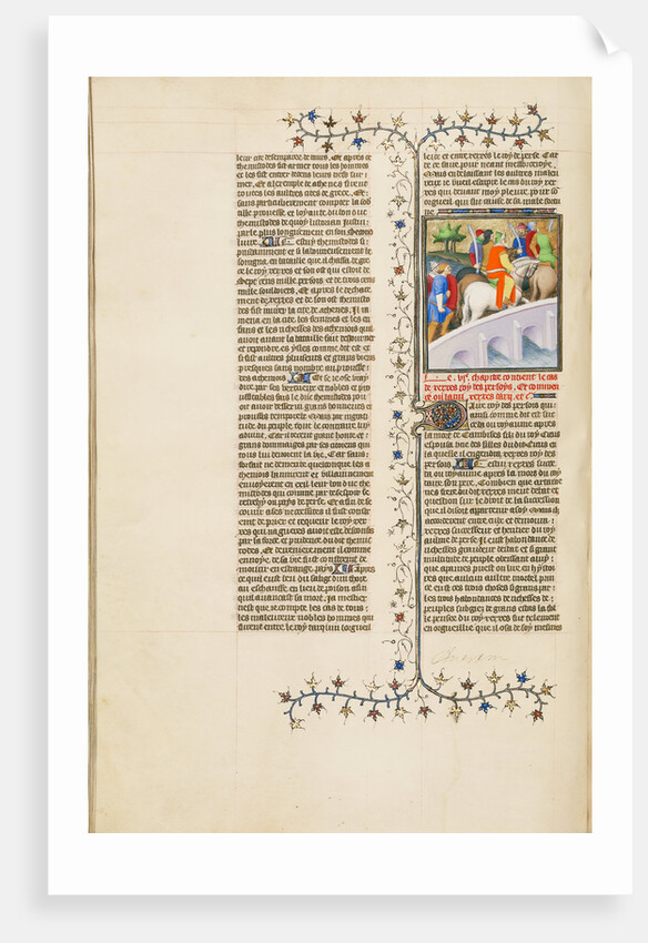 Xerxes, King of the Persians, Crosses a Bridge with His Army by Anonymous