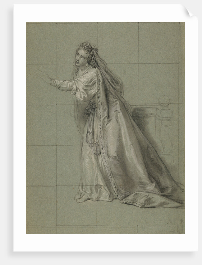 Study of a Woman (Rodugune) Turned toward the Left by Charles-Antoine Coypel