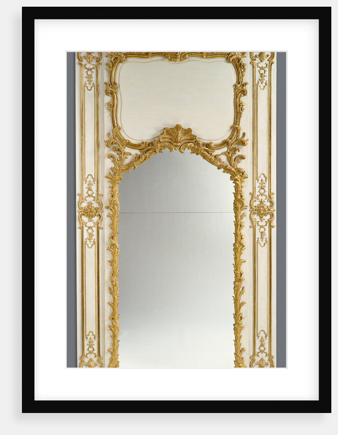 Frame for a Mirror with Two Parcloses by Anonymous