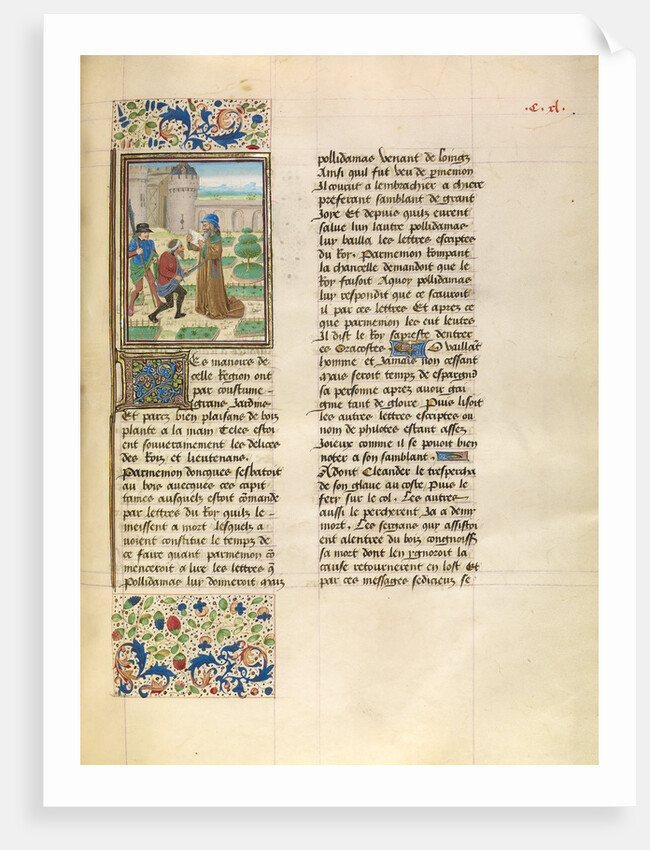 The Death of Parmenion by Master of the Jardin de vertueuse consolation and assistant