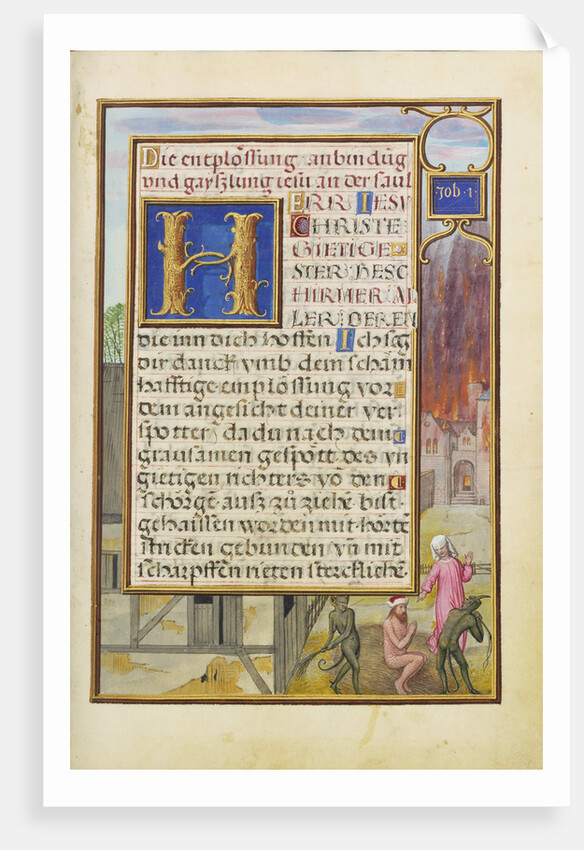 Border with Job Mocked by His Wife and Tormented by Two Devils by Simon Bening