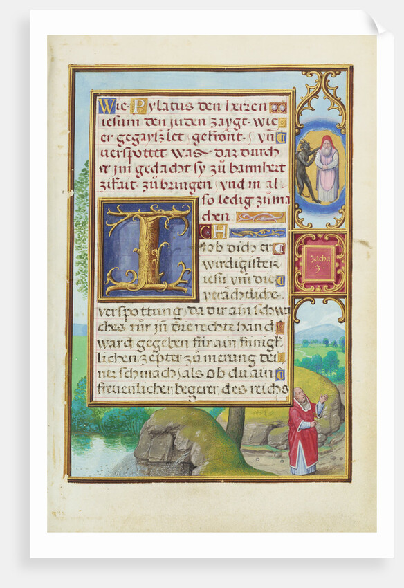 Border with Zechariah's Vision of the High Priest and the Devil by Simon Bening
