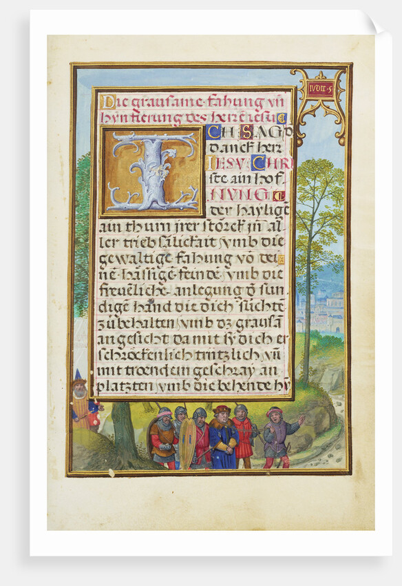 Border with the Arrest of Achior by Simon Bening