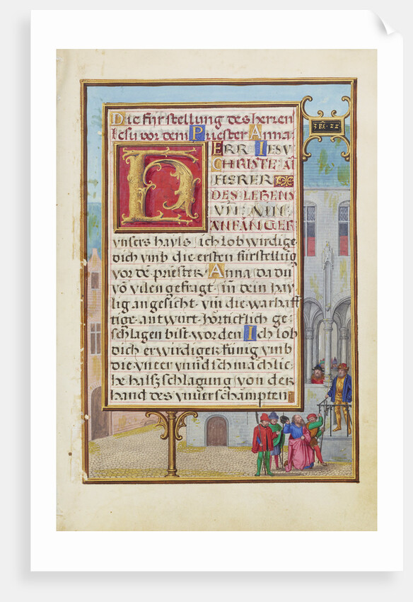 Border with Micaiah Foretelling the Death of King Ahab by Simon Bening