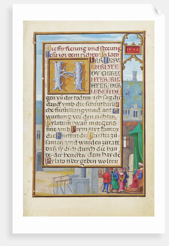 Border with a Captured Prophet before a Prince or King by Simon Bening