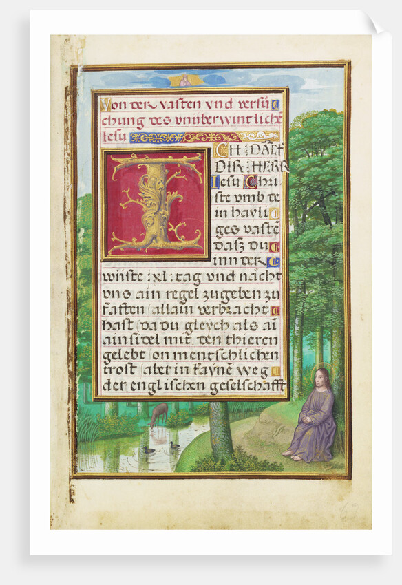 Border with Christ in the Wilderness by Simon Bening