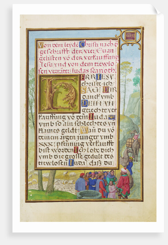 Border with Joseph Being Sold by His Brothers by Simon Bening