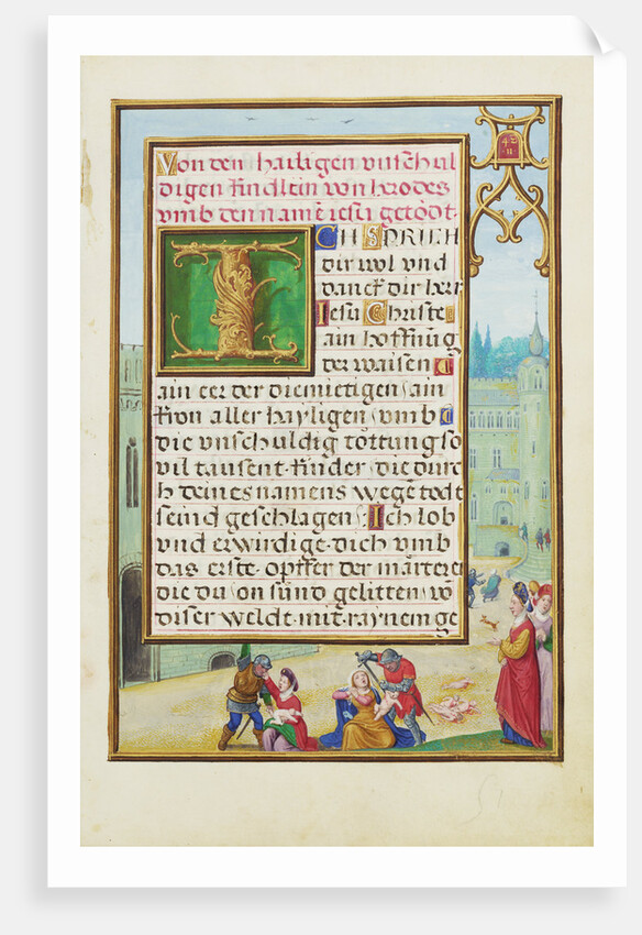 Border with Athaliah Ordering the Massacre of the King's Children by Simon Bening