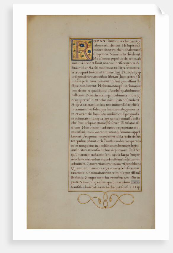 Decorated Initial R by Anonymous